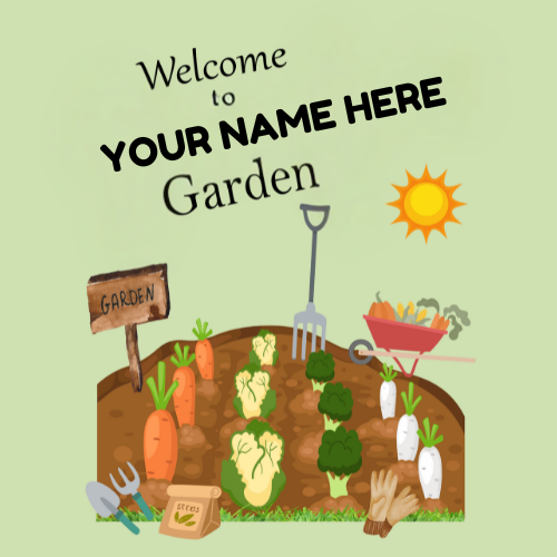 Personalized Welcome to the Garden - Double Sided Printed - Garden flag